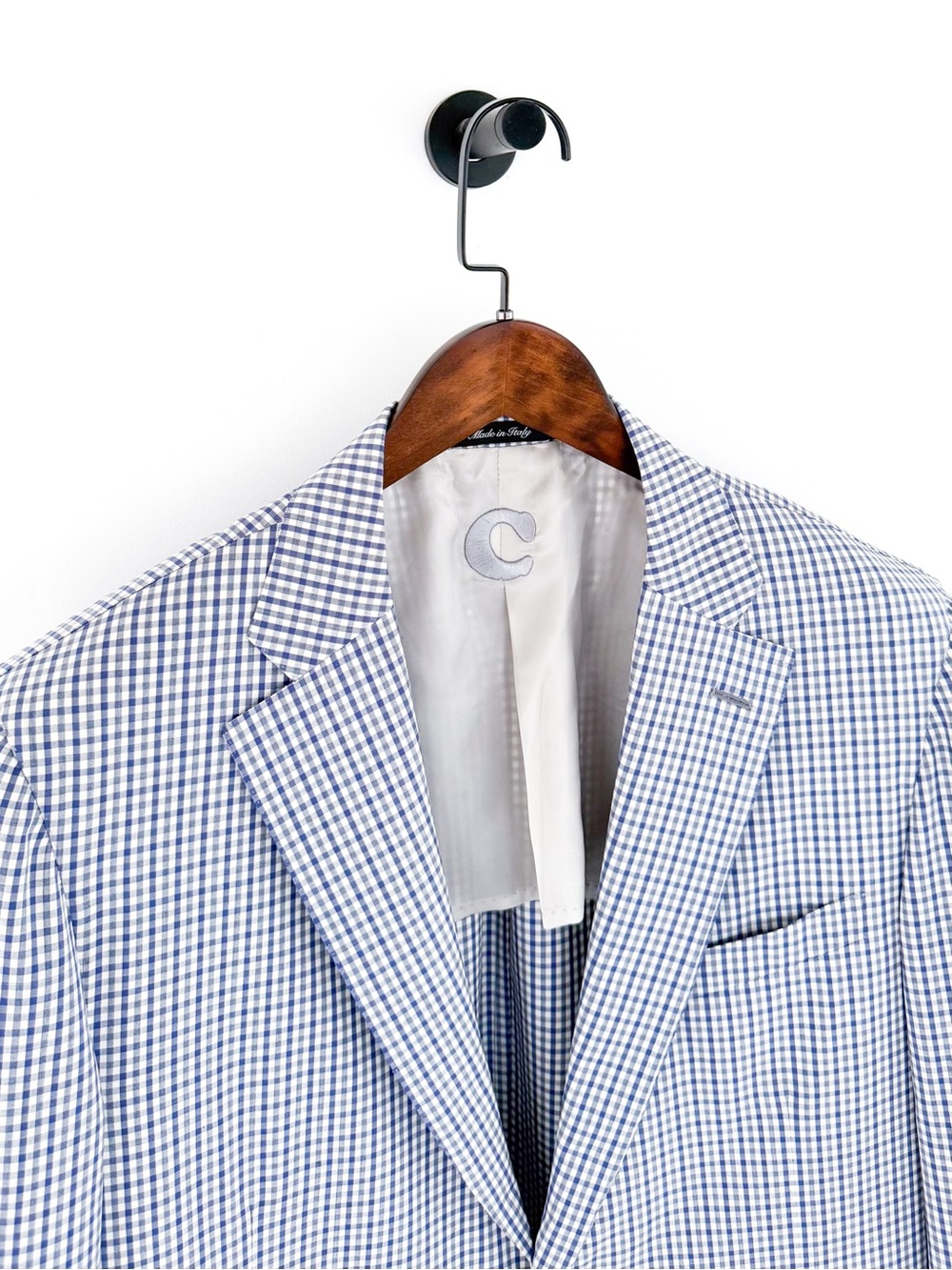 NEW Caruso Classic Men's Italian Wool Blue Check Blazer Sport Coat 46L - Picture 2 of 16